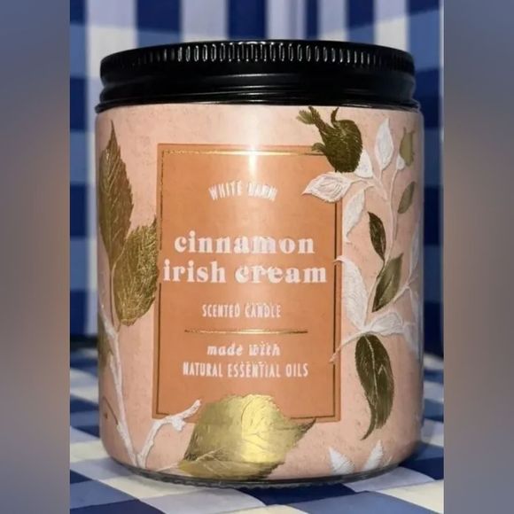 Bath & Body Works Accents Bath Body Works White Barn Cinnamon Irish Cream Mason Jar Single